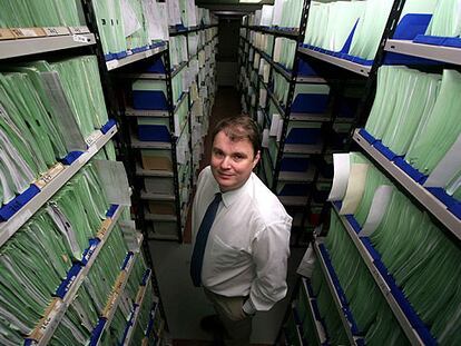 Christophe Sougey, gerente de Plimpton 322, en su almacén.