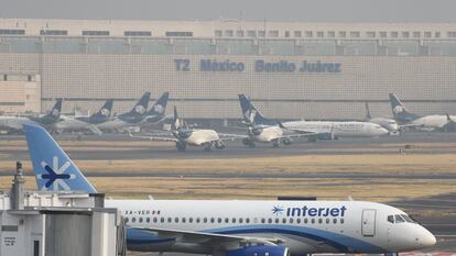 Vista de la Terminal 2 del Aeropuerto de la Ciudad de México.