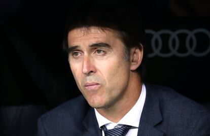 Julen Lopetegui antes del partido.