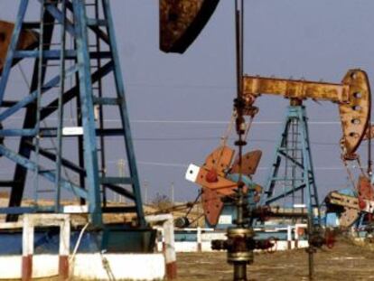 Campo de extraccion de petroleo en Venezuela.