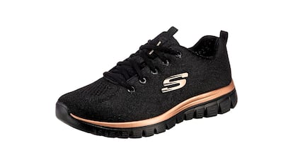 Skechers for women on white background.
