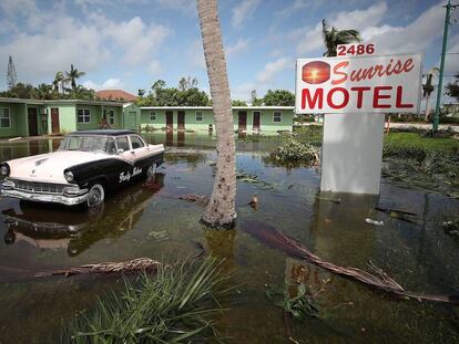 El motel The Sunrise en el este de Naples, Florida, tras el hurac&aacute;n Irma.
 