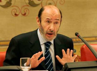 Rubalcaba, en el Congreso.