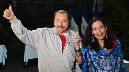 Daniel Ortega y Rosario Murillo en Managua, Nicaragua, el 6 de noviembre de 2016.