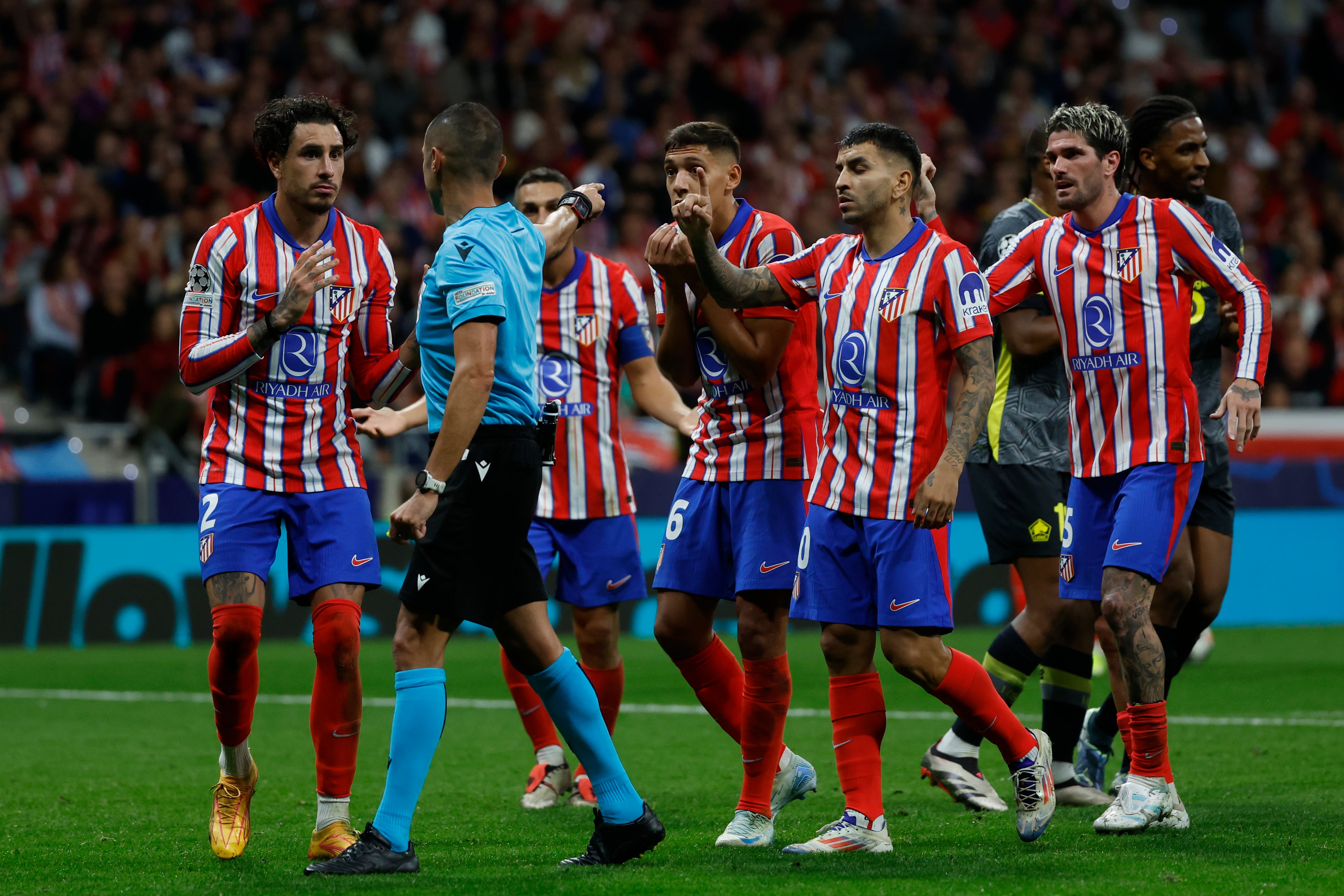 El Atlético presenta una queja formal a la UEFA por el penalti contra el Lille