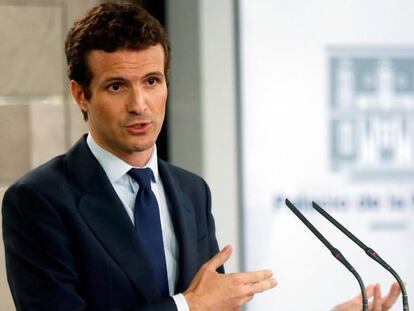 Pablo Casado, el passat 2 d'agost a La Moncloa.