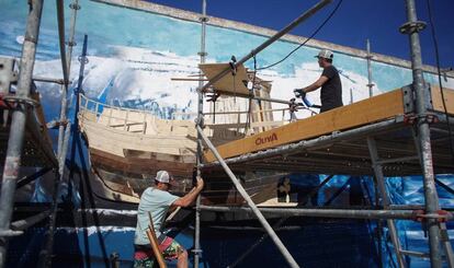 Uno de los murales de Piel de Atún, en Cádiz.