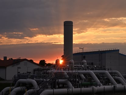 Estación de compresión de gas de Eischleben, en Alemania, en agosto.