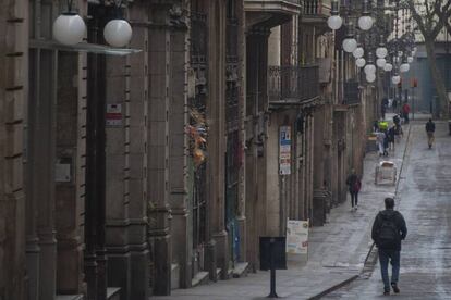 El carrer Ferran de Barcelona, un dels més afectats pel tancament de la restauració.