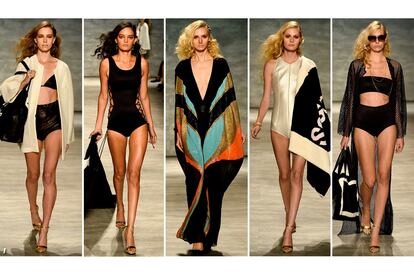 1. Herve Leger by Max Azria. 2. Mara Hoffman. 3. Meskita.