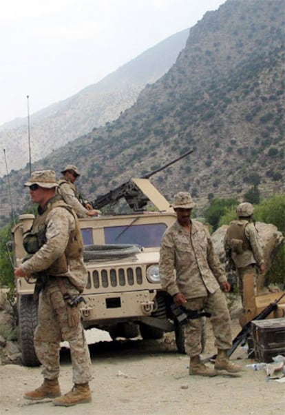 Fuerzas de EE UU que participan en el rescate en Kunar, el viernes.