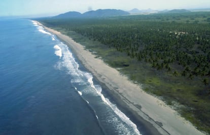 Vista panorámica de Playa Espíritu en Sinaloa, México.