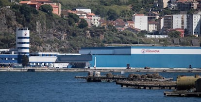 Pescanova se declaró en concurso de acreedores en 2013. En la imagen, planta en Redondela (Galicia). 