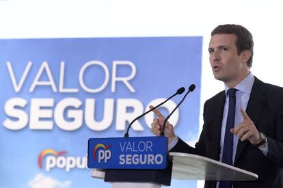 El presidente del PP, Pablo Casado.