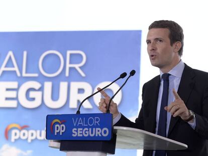 El presidente del PP, Pablo Casado.