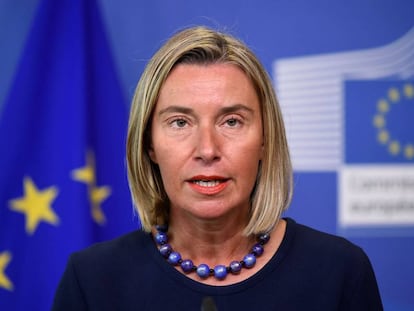 La alta representante de la Unión Europea para Asuntos Exteriores, Federica Mogherini, la pasada semana en Bruselas.