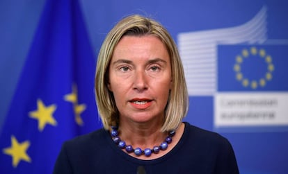 La alta representante de la Unión Europea para Asuntos Exteriores, Federica Mogherini, la pasada semana en Bruselas.