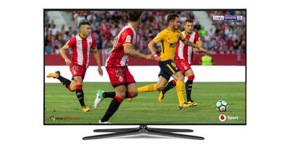 Imagen de un encuentro de fútbol en el canal de Vodafone.