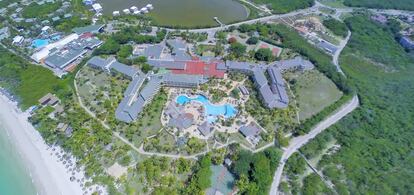 Vista aérea del hotel Meliá Cayo Coco en Cuba.