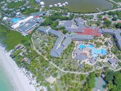 Vista aérea del hotel Meliá Cayo Coco en Cuba. 