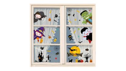 Kit de pegatinas decorativas para la ventana con diseños y temática de Halloween