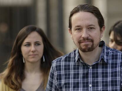 El secretario general de Podemos, Pablo Iglesias, en Madrid. 