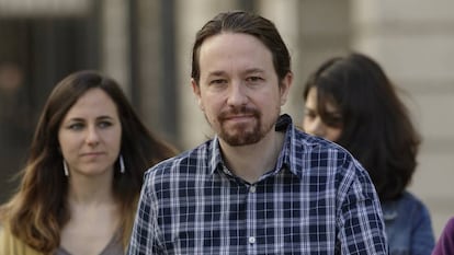 El secretario general de Podemos, Pablo Iglesias, en Madrid. 