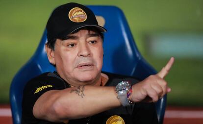 Maradona, durante um jogo na Cidade do México