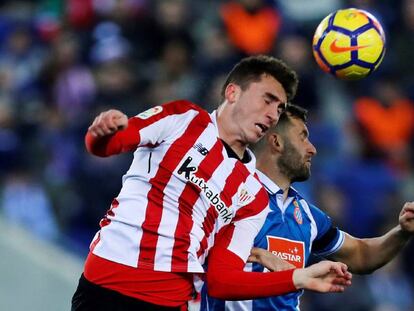 Aymeric Laporte en un partido con el Athletic.