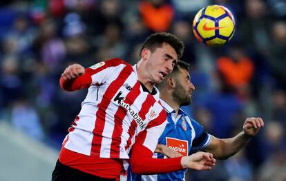 Aymeric Laporte en un partido con el Athletic.