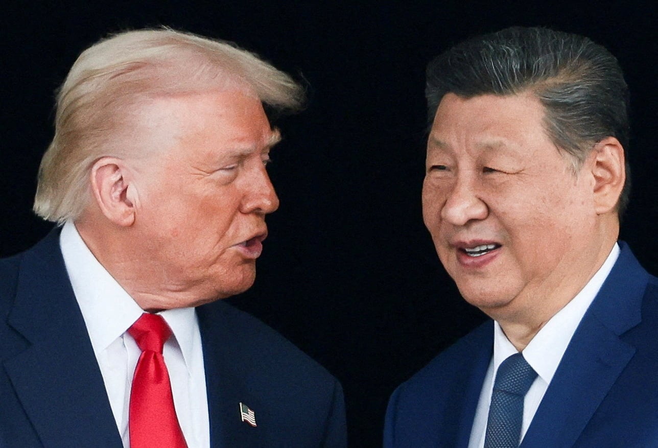 Donald Trump y Xi Jinping, ayer en Busán (Corea del Sur).
