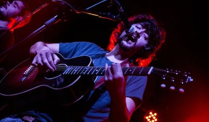 Ekain Pérez, cantante de John Berkhout, en la sala Moby Dick.