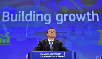 El presidente de la Comisión Europea, José Manuel Barroso, este lunes.