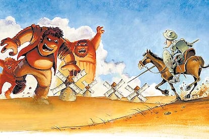 Ilustración de Subi para 'Las aventuras de don Quijote' (Lumen), adaptado por Anna Obiols.