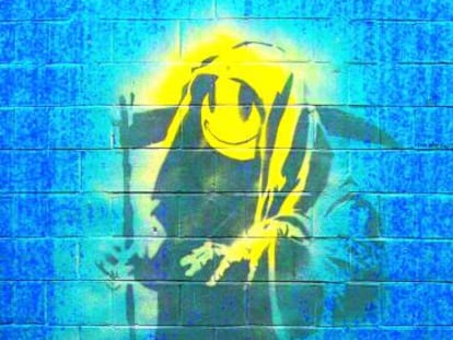 Grafiti del brit&aacute;nico Bansky.