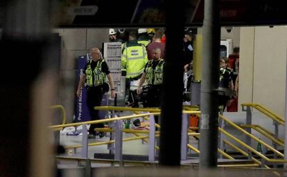 Interior del Manchester Arena donde se ha producido un atentado terrorista tras el final del concierto de la artista estadounidense Ariana Grande.