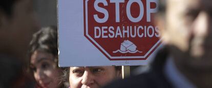 Manifestación contra los desahucios.
