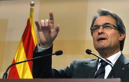 El presidente en funciones de la Generalitat, Artur Mas