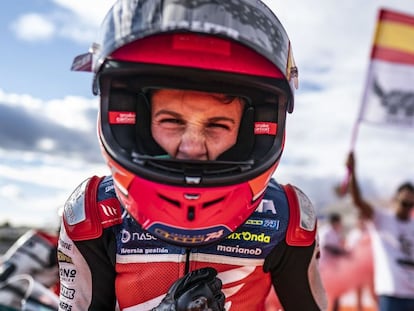 Máximo Martínez, celebrando su título en la European Talent Cup.