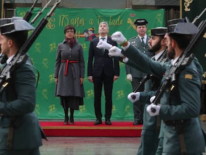 Toma de posesión de la nueva directora general de la Guardia Civil, María Gámez, presidida por el ministro de Interior, Fernando Grande-Marlaska, el 22 de enero.