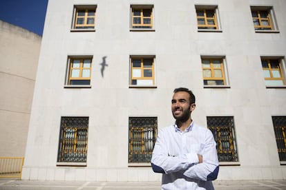 El inspector de la Policía Nacional Álvaro Botias Benedit, en Málaga este miércoles.