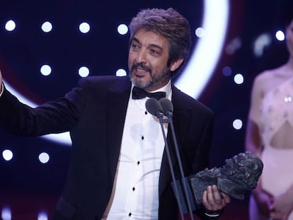 Ricardo Darín, recogiendo su Goya por 'Truman'.