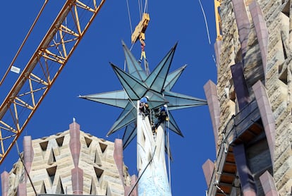 La estrella de la Sagrada Familia. (Photo by Joan Valls/Urbanandsport /NurPhoto via Getty Images)