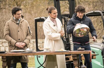 Pepe Rodríguez, Samantha Vallejo-Nágera y Jordi Cruz, en 'MasterChef'.