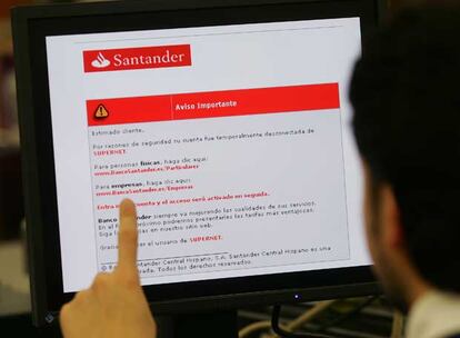 Correo electrnico de un falso banco de Santander.