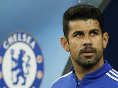 Diego Costa antes del partido de Champions contra el Dinamo de Kiev.