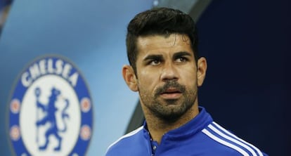 Diego Costa antes del partido de Champions contra el Dinamo de Kiev.