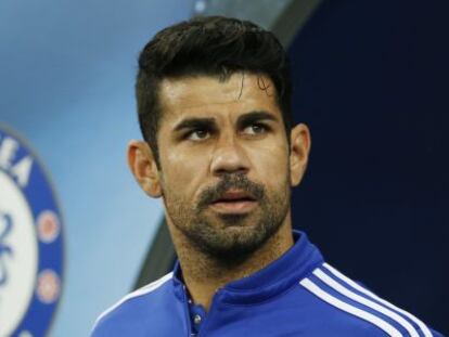 Diego Costa antes del partido de Champions contra el Dinamo de Kiev.