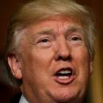 Trump speaks at the Department of the Interior in Washington