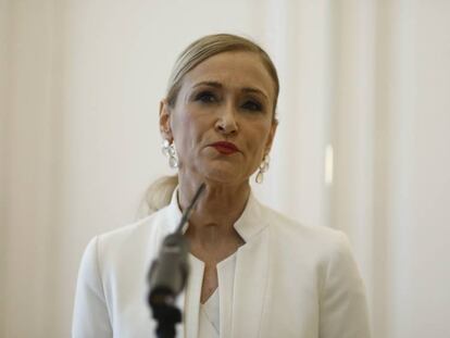 Cristina Cifuentes, aquest dimecres a Madrid.